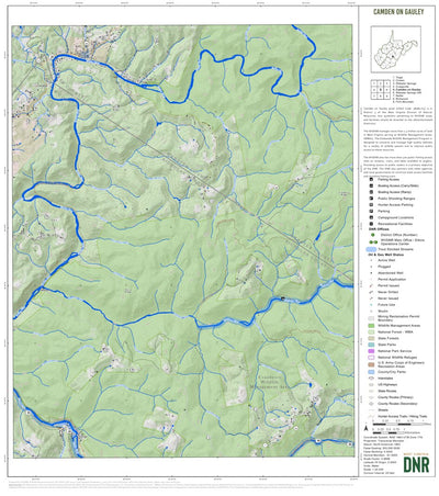 WV Division of Natural Resources Camden on Gauley Quad Topo - WVDNR bundle exclusive