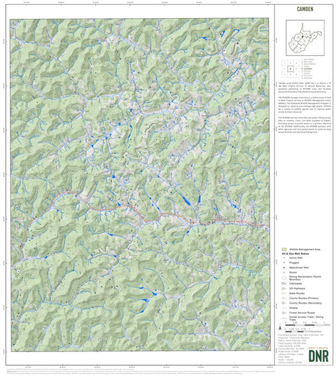 WV Division of Natural Resources Camden Quad Topo - WVDNR digital map