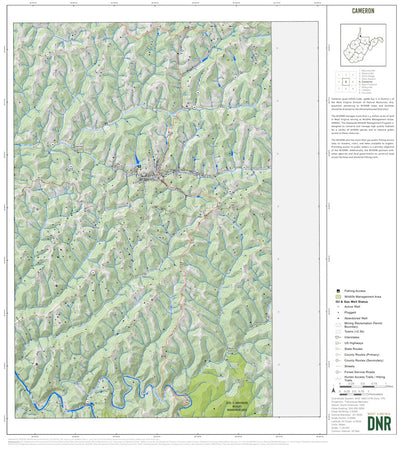 WV Division of Natural Resources Cameron Quad Topo - WVDNR digital map