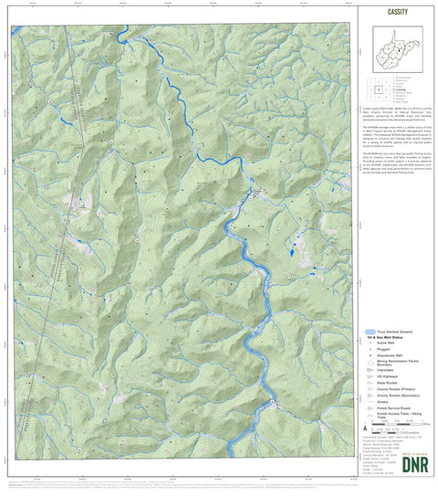 WV Division of Natural Resources Cassity Quad Topo - WVDNR digital map