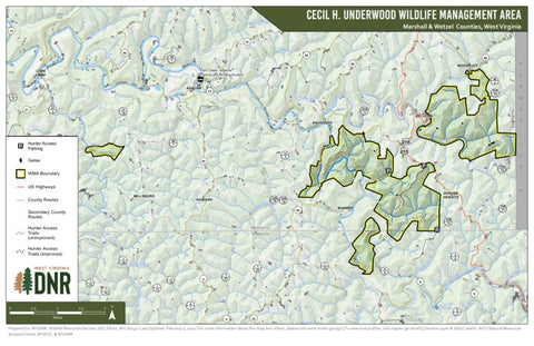 WV Division of Natural Resources Cecil H. Underwood Wildlife Management Area digital map