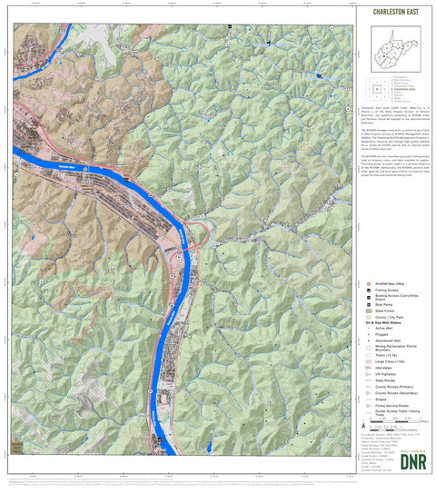 WV Division of Natural Resources Charleston East Quad Topo - WVDNR digital map