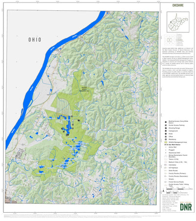 WV Division of Natural Resources Cheshire Quad Topo - WVDNR digital map
