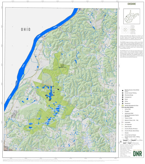 WV Division of Natural Resources Cheshire Quad Topo - WVDNR digital map
