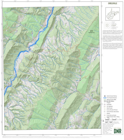 WV Division of Natural Resources Circleville Quad Topo - WVDNR digital map