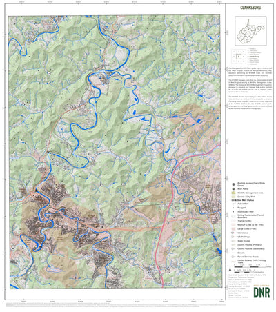 WV Division of Natural Resources Clarksburg Quad Topo - WVDNR digital map