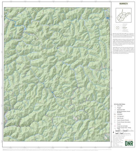 Clay County, WV Quad Maps Bundle Map by WV Division of Natural