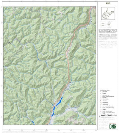 WV Division of Natural Resources Clay County, WV Quad Maps - Bundle bundle