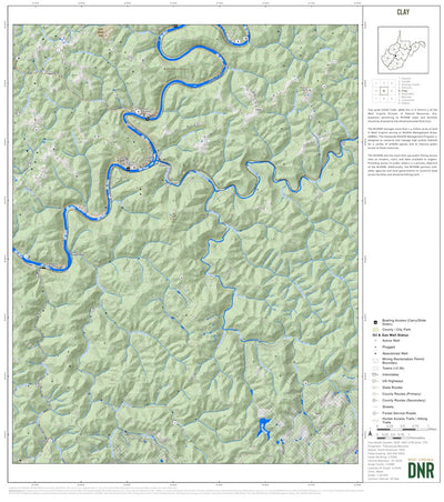 WV Division of Natural Resources Clay Quad Topo - WVDNR digital map