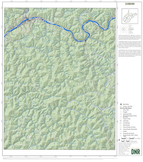 WV Division of Natural Resources Clendenin Quad Topo - WVDNR digital map