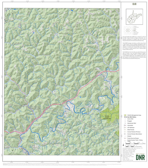 WV Division of Natural Resources Clio Quad Topo - WVDNR digital map