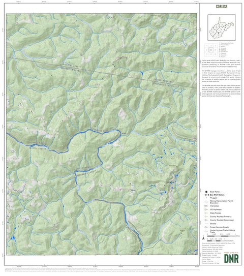 WV Division of Natural Resources Corliss Quad Topo - WVDNR digital map