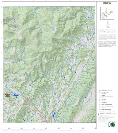 WV Division of Natural Resources Cornstalk Quad Topo - WVDNR digital map