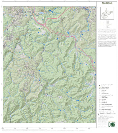 WV Division of Natural Resources Crab Orchard Quad Topo - WVDNR digital map