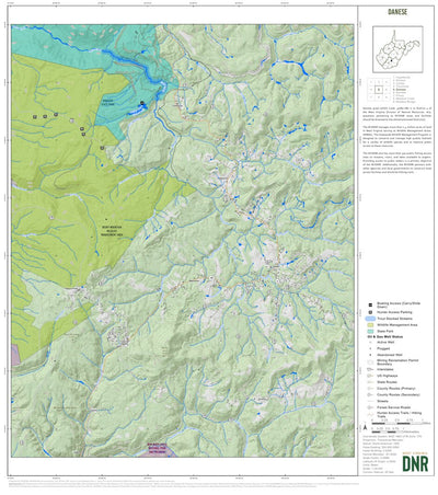 WV Division of Natural Resources Danese Quad Topo - WVDNR digital map