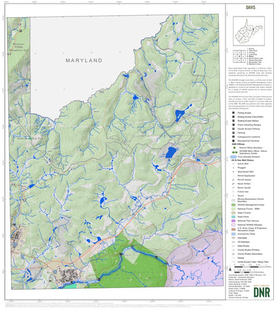 WV Division of Natural Resources Davis Quad Topo - WVDNR bundle exclusive