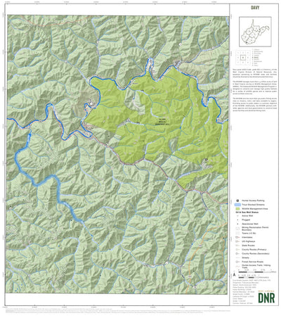 WV Division of Natural Resources Davy Quad Topo - WVDNR digital map