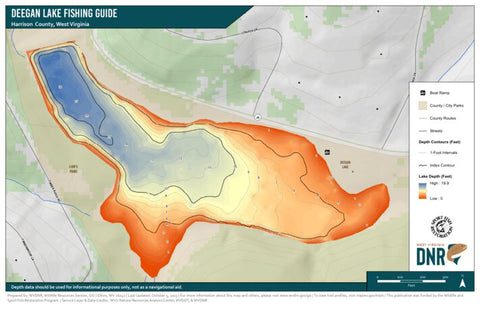 WV Division of Natural Resources Deegan Lake Fishing Guide digital map
