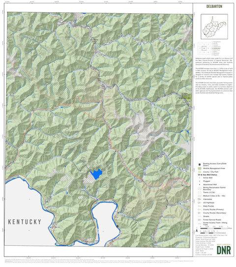 WV Division of Natural Resources Delbarton Quad Topo - WVDNR digital map