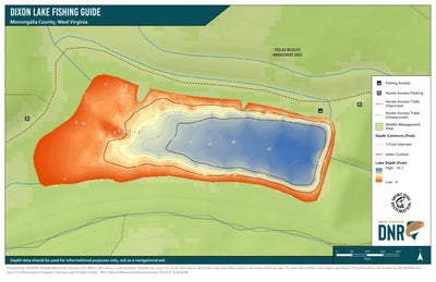 WV Division of Natural Resources Dixon Lake Fishing Guide digital map