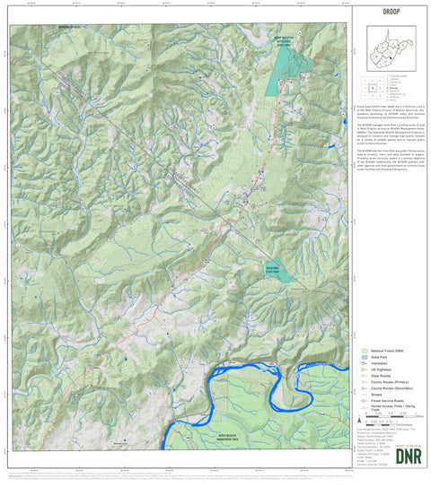 WV Division of Natural Resources Droop Quad Topo - WVDNR digital map