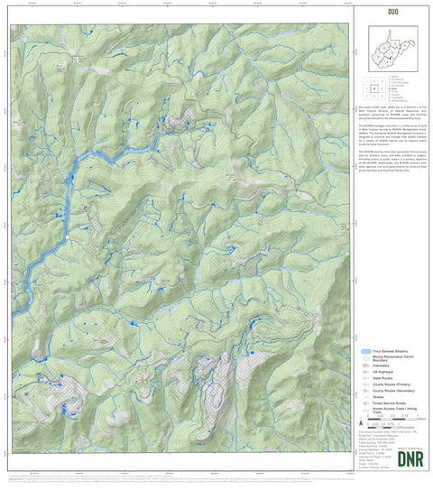 WV Division of Natural Resources Duo Quad Topo - WVDNR digital map