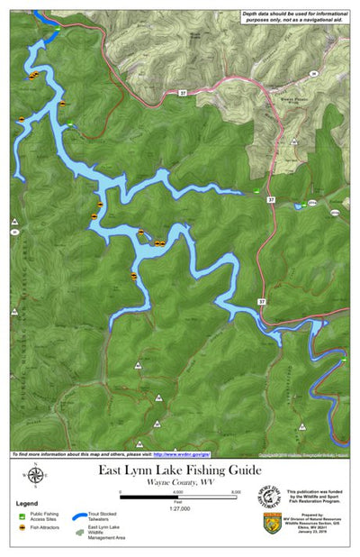 WV Division of Natural Resources East Lynn Lake Fishing Guide (Small) bundle exclusive