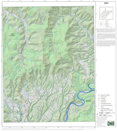 WV Division of Natural Resources Edray Quad Topo - WVDNR digital map