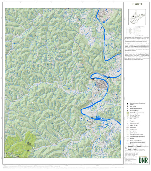 WV Division of Natural Resources Elizabeth Quad Topo - WVDNR digital map