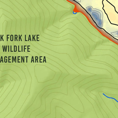 WV Division of Natural Resources Elk Fork Lake Fishing Guide digital map