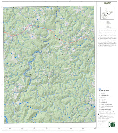 WV Division of Natural Resources Ellamore Quad Topo - WVDNR digital map
