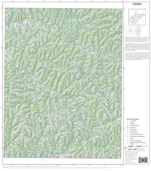WV Division of Natural Resources Elmwood Quad Topo - WVDNR digital map