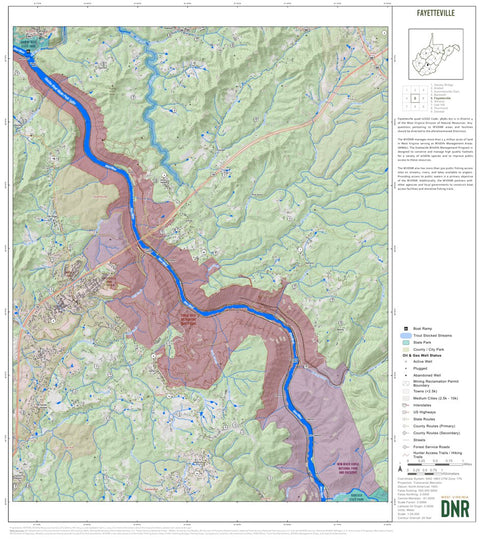WV Division of Natural Resources Fayetteville Quad Topo - WVDNR digital map