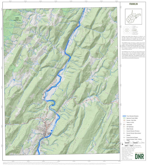 WV Division of Natural Resources Franklin Quad Topo - WVDNR digital map