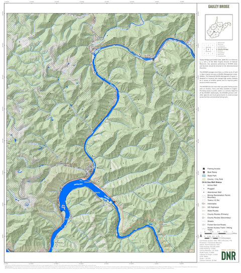 WV Division of Natural Resources Gauley Bridge Quad Topo - WVDNR digital map
