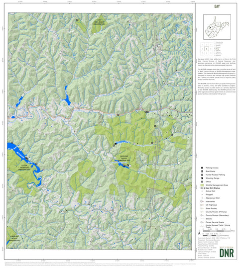 WV Division of Natural Resources Gay Quad Topo - WVDNR digital map