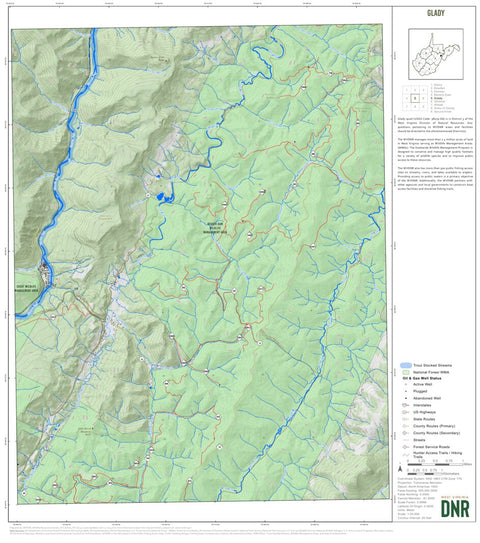 WV Division of Natural Resources Glady Quad Topo - WVDNR digital map