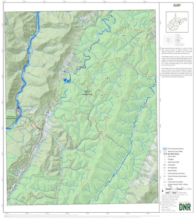 WV Division of Natural Resources Glady Quad Topo - WVDNR digital map