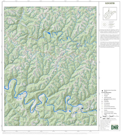 WV Division of Natural Resources Glen Easton Quad Topo - WVDNR digital map