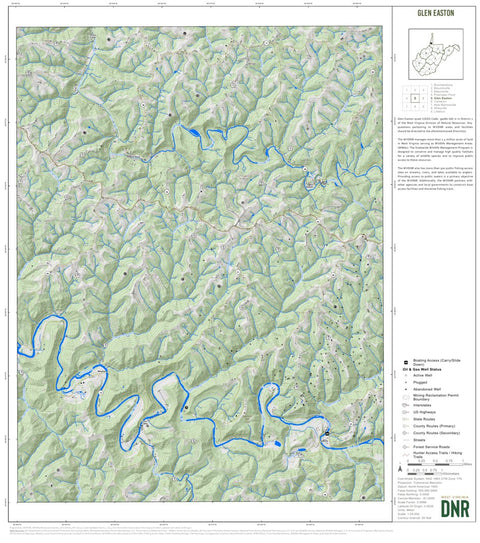 WV Division of Natural Resources Glen Easton Quad Topo - WVDNR digital map