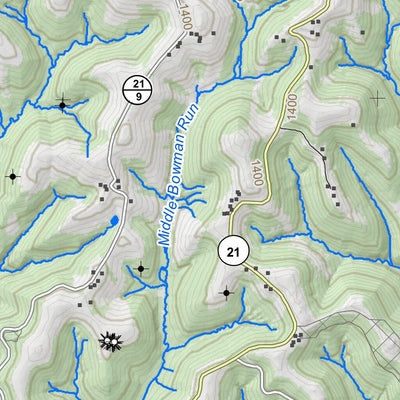 WV Division of Natural Resources Glen Easton Quad Topo - WVDNR digital map