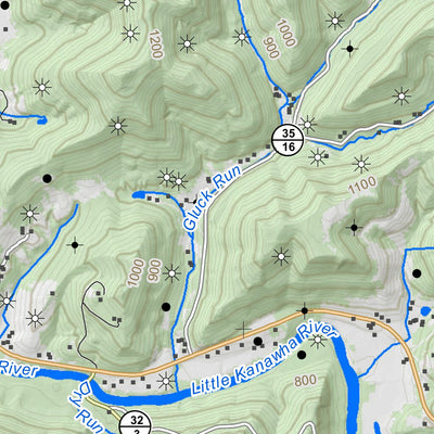 WV Division of Natural Resources Glenville Quad Topo - WVDNR digital map