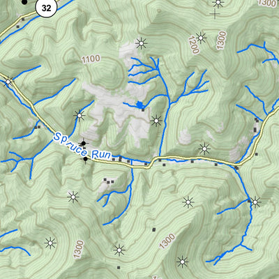 WV Division of Natural Resources Glenville Quad Topo - WVDNR digital map