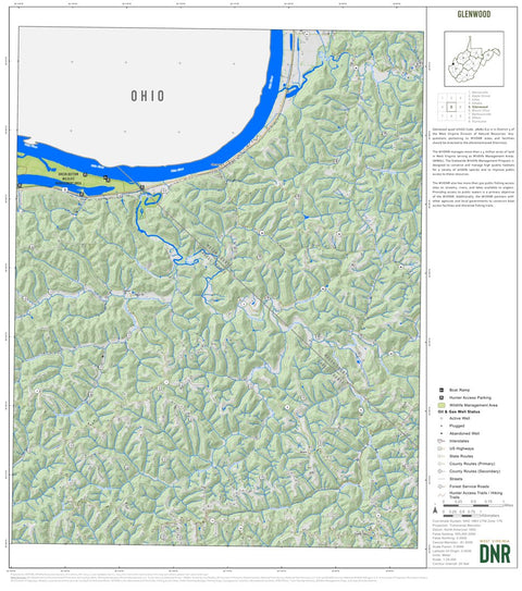 WV Division of Natural Resources Glenwood Quad Topo - WVDNR digital map