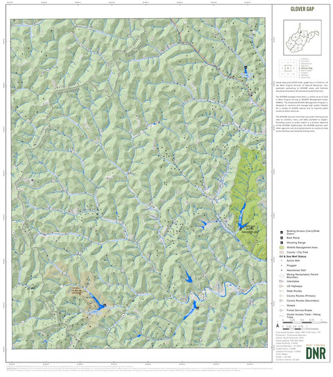 WV Division of Natural Resources Glover Gap Quad Topo - WVDNR digital map