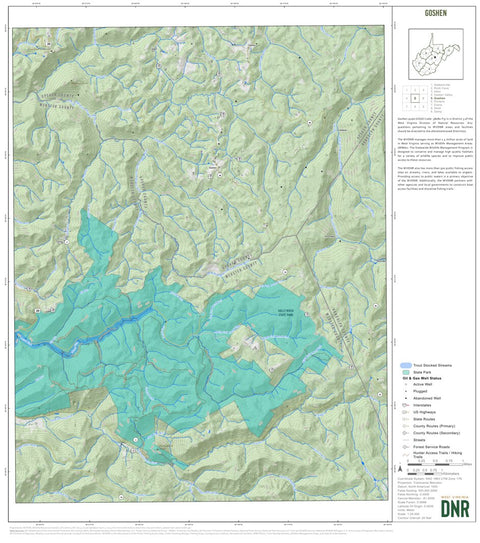 WV Division of Natural Resources Goshen Quad Topo - WVDNR digital map