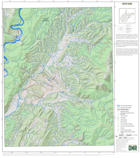 WV Division of Natural Resources Green Bank Quad Topo - WVDNR digital map