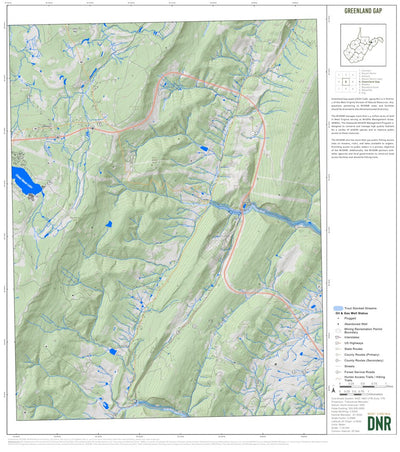 WV Division of Natural Resources Greenland Gap Quad Topo - WVDNR digital map