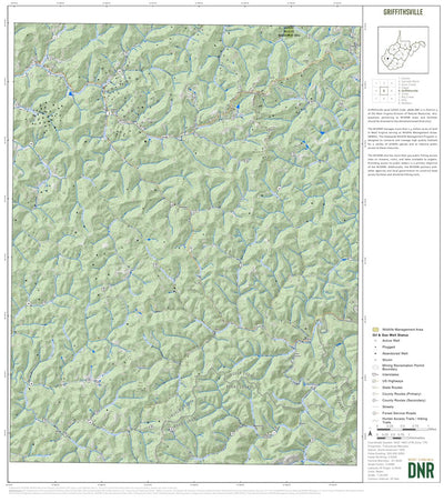 WV Division of Natural Resources Griffithsville Quad Topo - WVDNR digital map