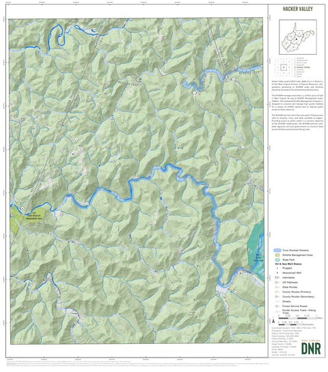 WV Division of Natural Resources Hacker Valley Quad Topo - WVDNR digital map